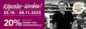 20% auf alle Damen und Herrenmodelle 2025